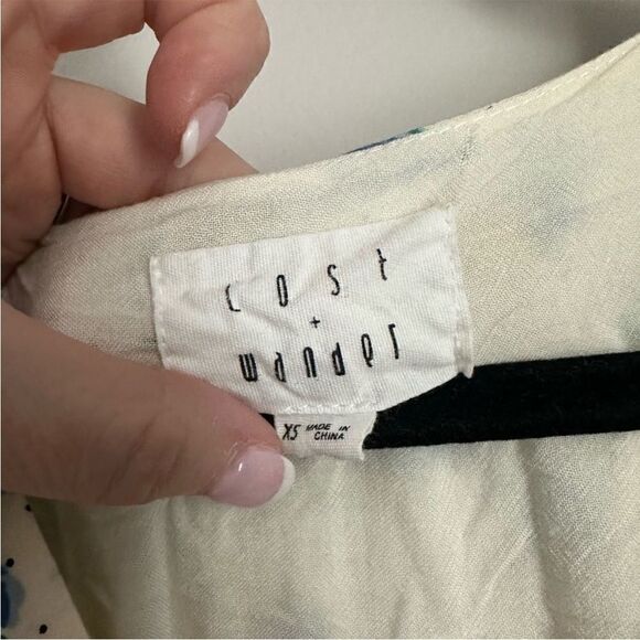 Anthropologie Lost &‎ Wander mama Mia midi wrap flower dress in cream xs - Picture 12 of 12